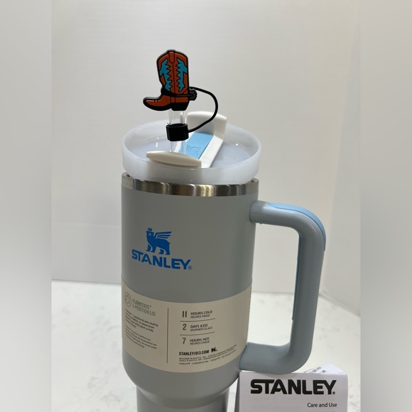 Stanley Gray Thermos with Blue Logo - Picture 7 of 10